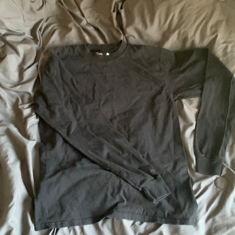 Black long sleeve shirt thick